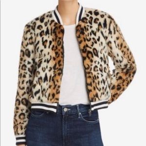 EUC Jack BB Dakota Cheetah Leopard Faux Fur Jacket